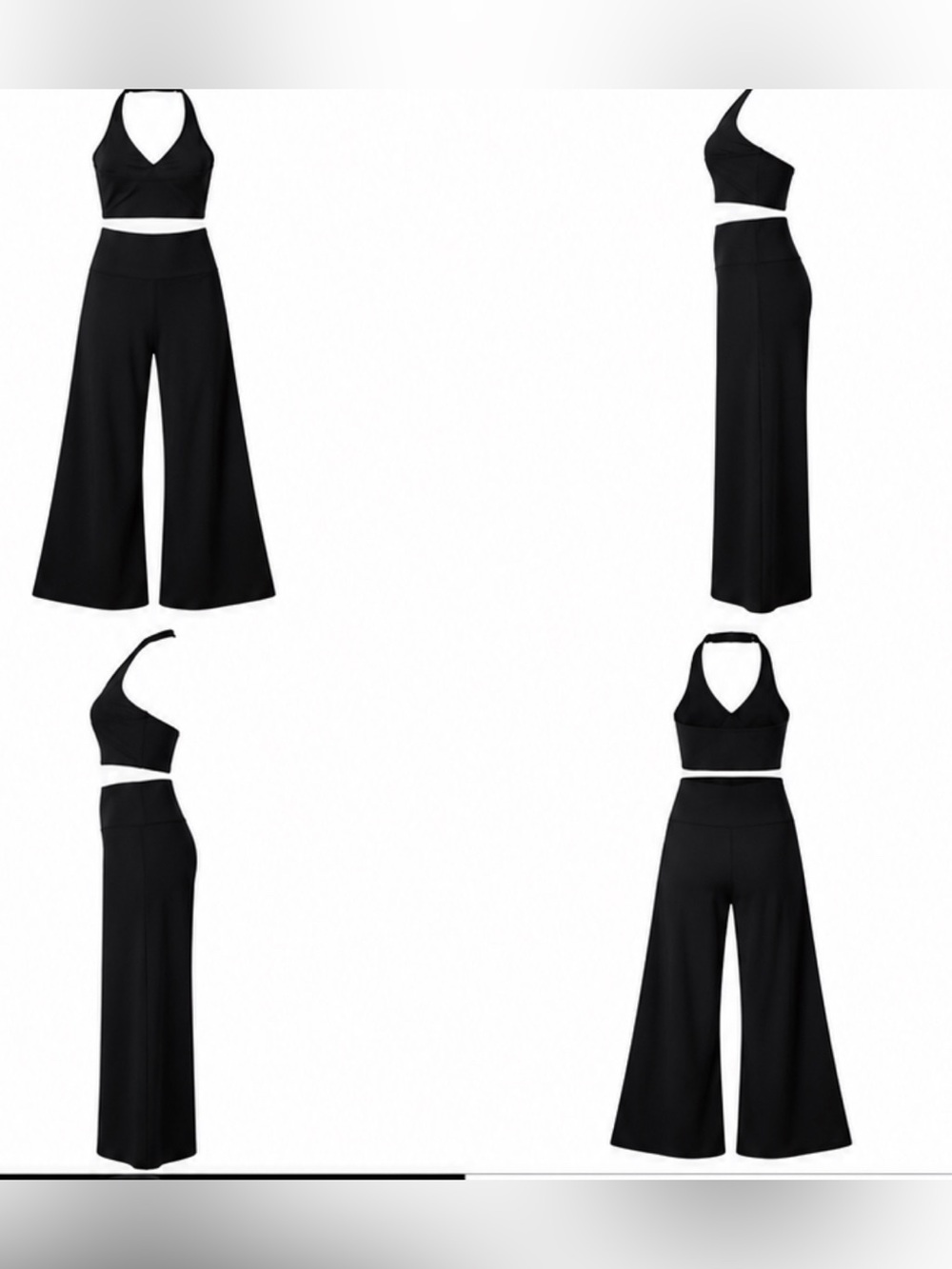 NWOT Black 2 Piece Athleisure Set Size Large